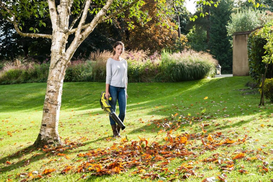 RYOBI - Souffleur aspirateur broyeur sans fil 18 volts ONE+, sans balais - 201 km/h (livré sans batterie) - OBV18