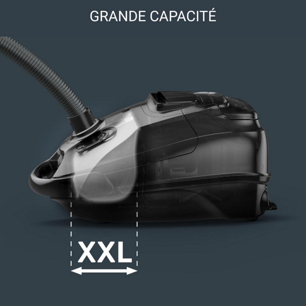 Aspirateur avec sac ROWENTA Silence Force Effitech, silencieux 57 dB(A), faible consommation, haute filtration, portée 12 m, fabriqué en France RO7451EA, bleu