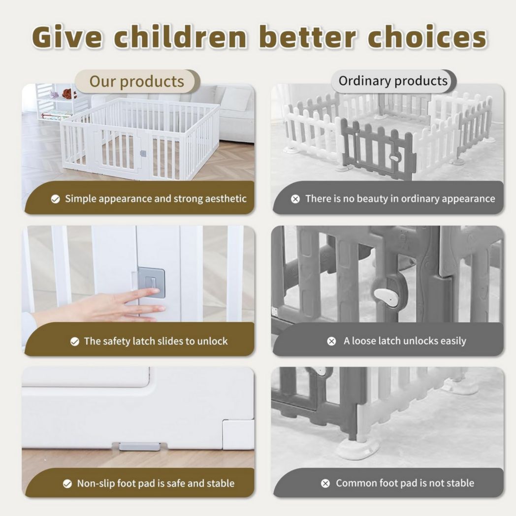 Parc bébé modulaire Gupamiga 150 x 180 cm, Parc enfant, Parc bébé, Blanc