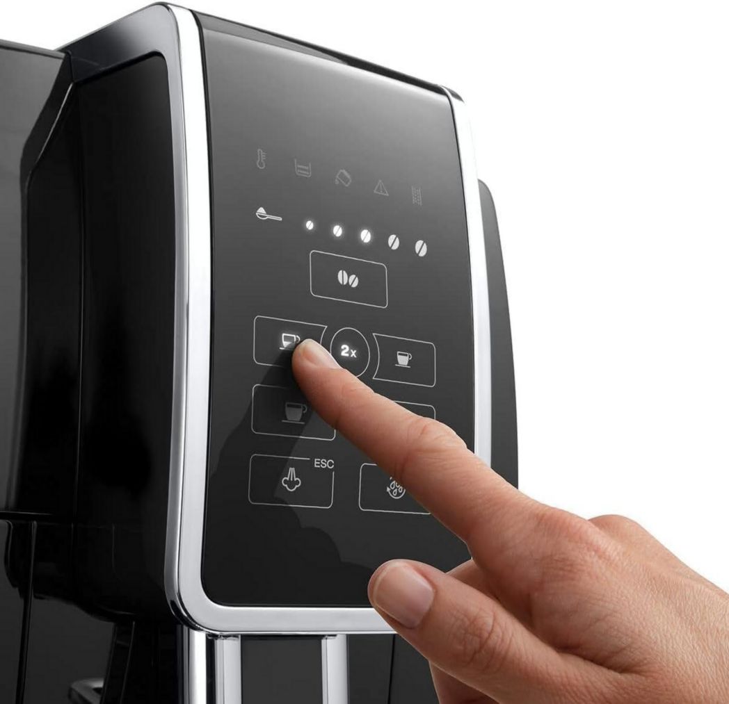 Machine à café à grains De'Longhi Dinamica ECAM350.15.B, expresso et cappuccino, noire