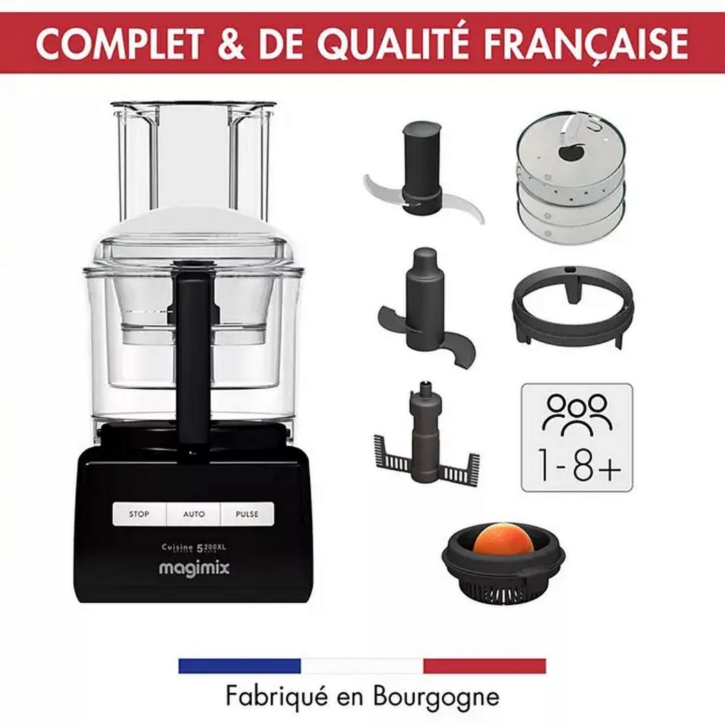 Robot multifonction MAGIMIX CS 5200 XL noir