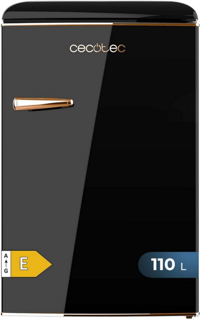 Mini-réfrigérateur Cecotec Bolero CoolMarket TT Origin 45 Rouge. Réfrigérateur de table rétro 45 L, 55 cm de haut, 44,7 cm de large, classe énergétique E, bac à glaçons et poignée chromée, rouge.