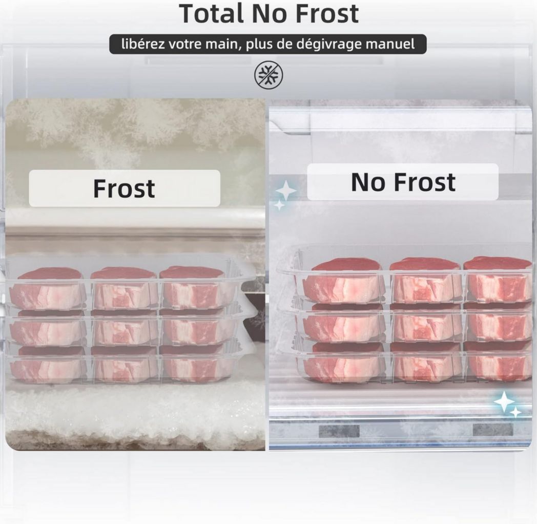 Réfrigérateur congélateur inférieur CHIQ FBM157L42 157 L (109 + 48), largeur 47 cm, Low Frost, 39 dB, portes réversibles, garantie 12 ans sur le compresseur