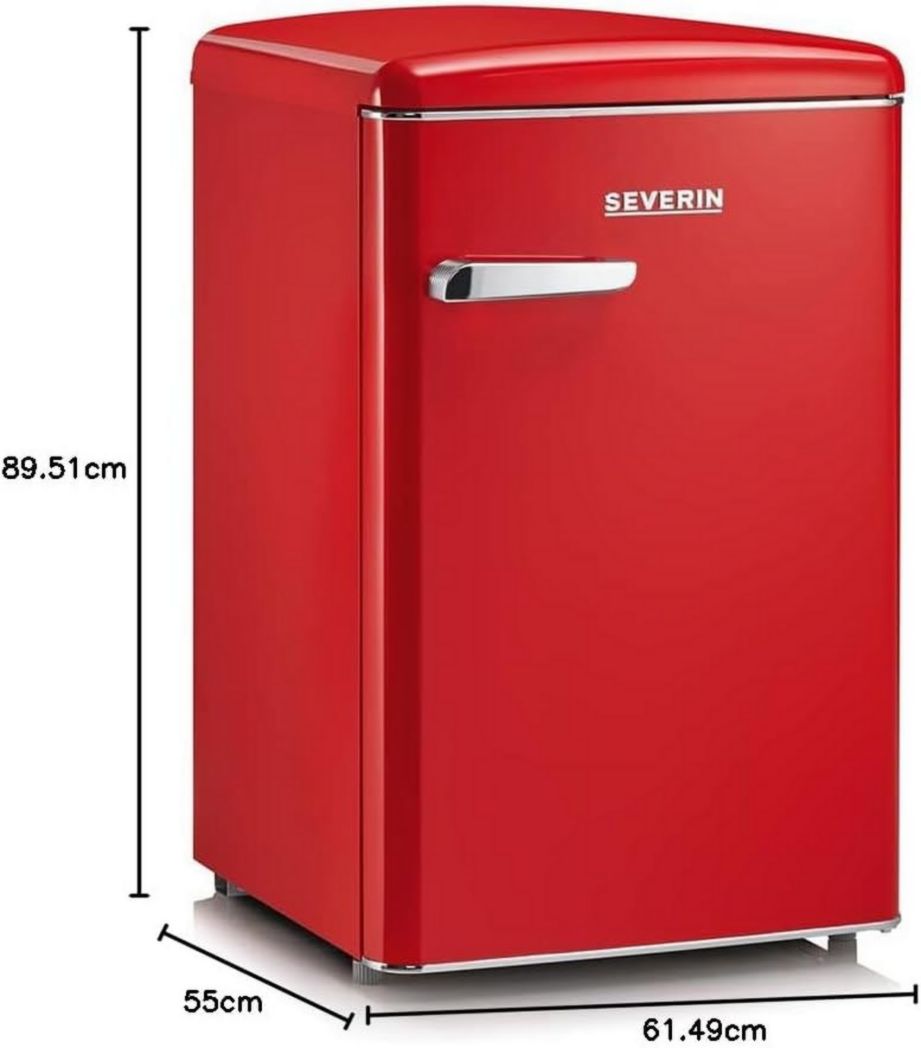 Réfrigérateur-congélateur SEVERIN, Pose libre, Longueur 55 cm, 108 L, Classe D, 110 kWh/an, 37 dB, Look rétro, Crème, RKS 8833