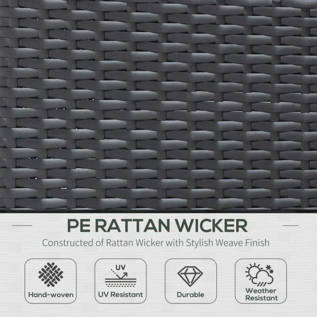 Ensemble de canapés d'extérieur sectionnels en osier