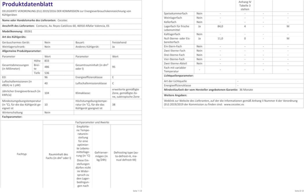 Mini-réfrigérateur Cecotec Bolero CoolMarket TT Origin 45 Rouge. Réfrigérateur de table rétro 45 L, 55 cm de haut, 44,7 cm de large, classe énergétique E, bac à glaçons et poignée chromée, rouge.