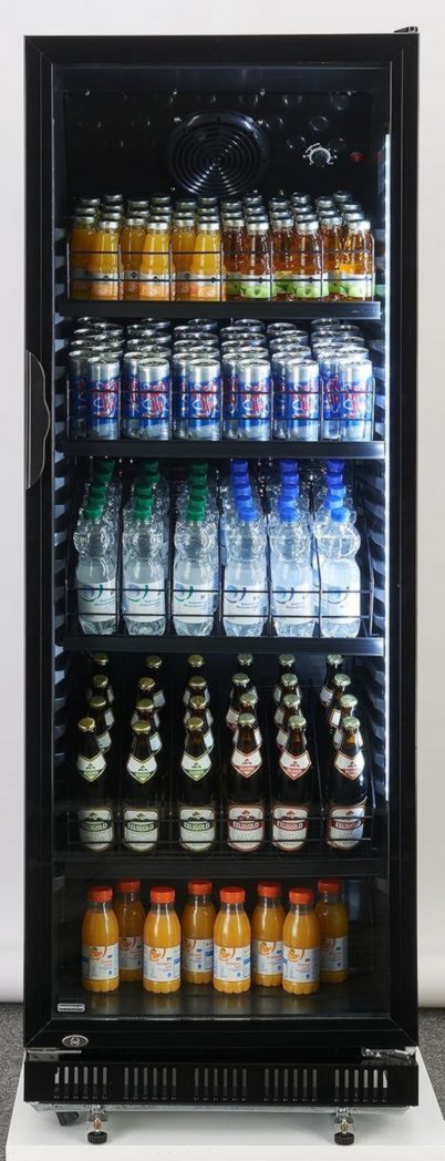 Réfrigérateur à boissons professionnel METRO GSC2360B, acier/verre, 62 x 63,6 x 175,3 cm, 347 L, avec serrure, noir