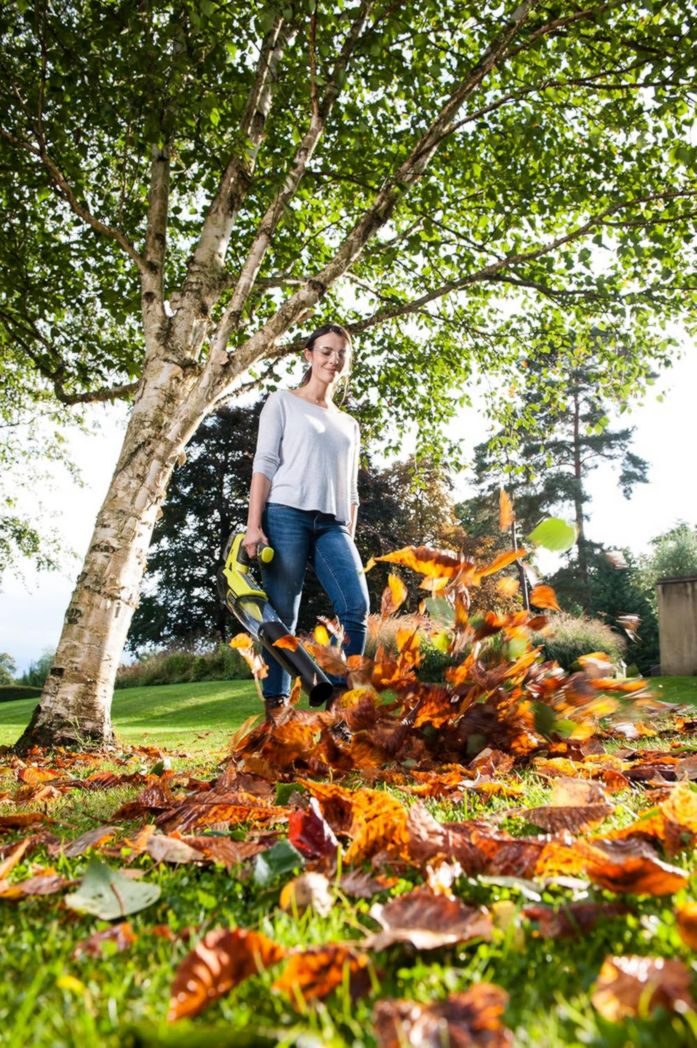 RYOBI - Souffleur aspirateur broyeur sans fil 18 volts ONE+, sans balais - 201 km/h (livré sans batterie) - OBV18