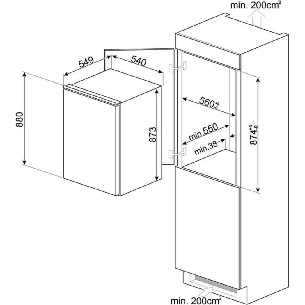 Réfrigérateur encastrable SMEG S4C092D