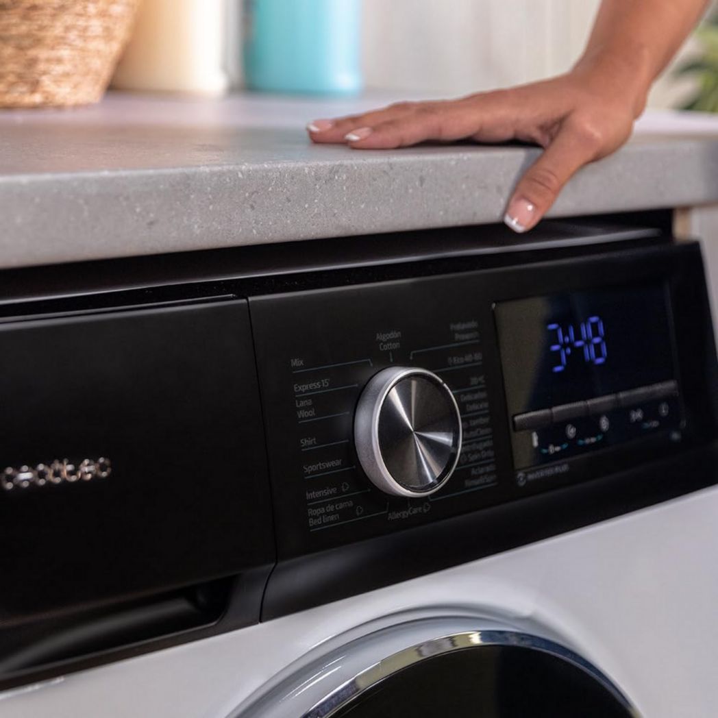 Cecotec Bolero Dresscode 10500 Inverter Steel A. Lave-linge 10 kg Acier, 1400 tr/min, moteur Inverter Plus, Vapeur, Classe A.