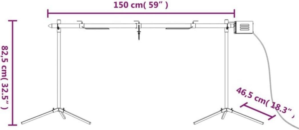 Barbecue automatique vidaXL avec moteur en acier inoxydable 150 x 46,5 x 82,5 cm, grill, fumoir, barbecue d'extérieur, barbecue au charbon de bois, barbecue électrique