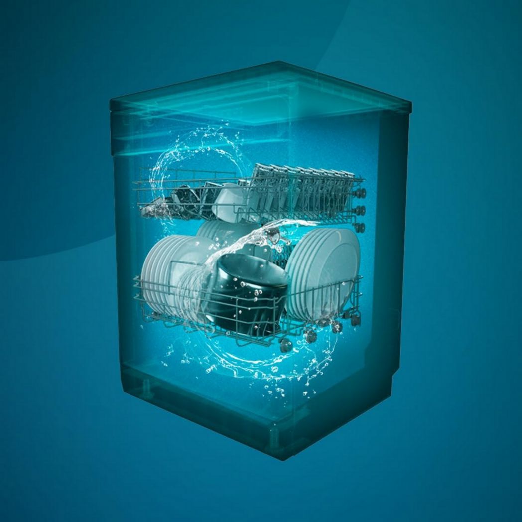 Lave-vaisselle Cecotec 60cm Bolero Aguazero 6700 B Lave-vaisselle blanc, 15 couverts, Classe B, moteur Inverter Plus, O2 Dry, Lavage Dual Zone, Plateau réglable, Turbo Dry+ et Demi-charge.