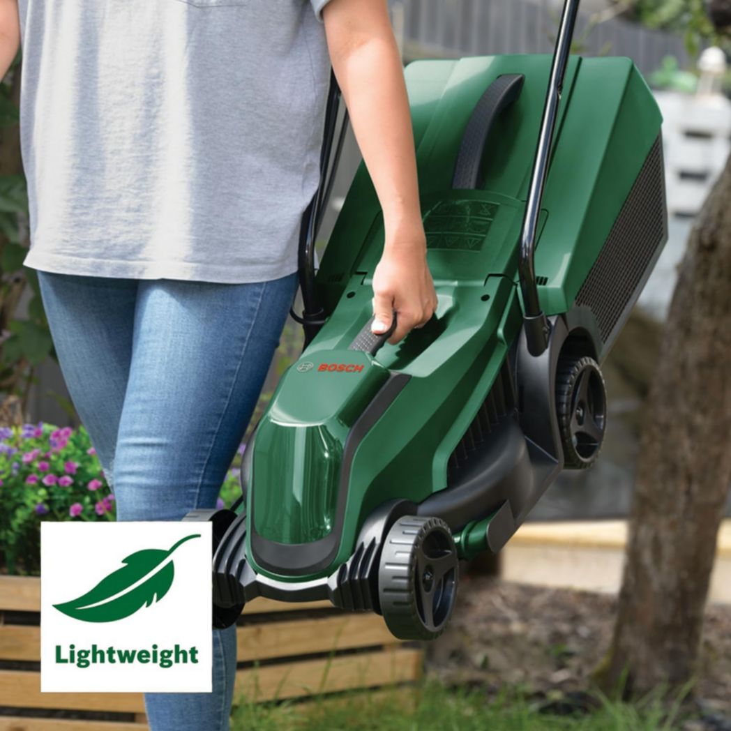 Tondeuse à gazon sans fil Bosch CityMower 18V-32-300 (18 V, 1 batterie 4,0 Ah, moteur sans balais, largeur de coupe : 32 cm, tond jusqu'à 300 m², dans un carton)