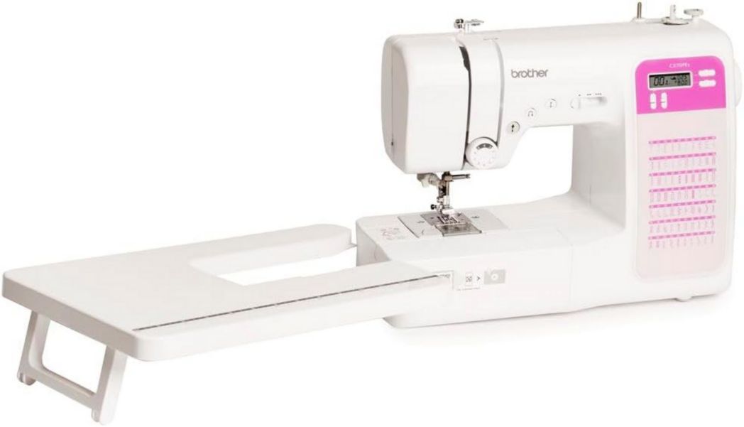 Machine à coudre électronique CS10S, blanche/rouge