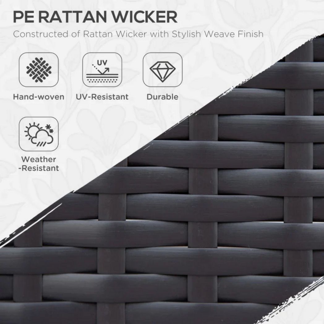 Ensemble de canapés d'extérieur sectionnels en osier