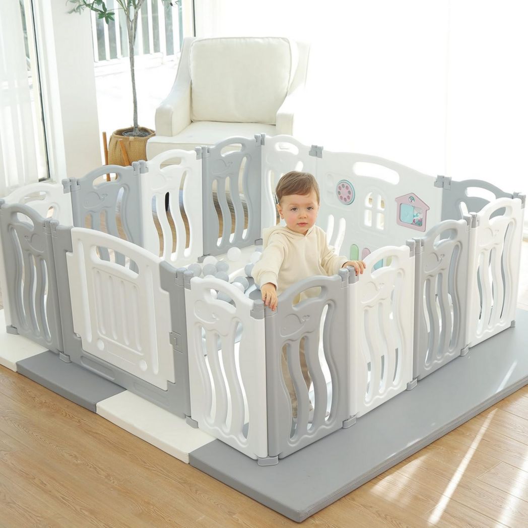 Parc bébé modulaire Gupamiga 150 x 180 cm, Parc enfant, Parc bébé, Blanc