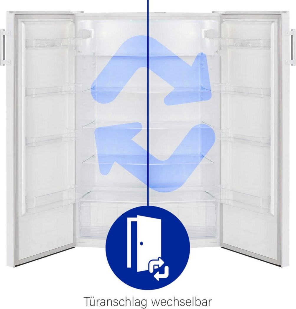 Réfrigérateur Bomann 242L blanc VS7316-1-blanc, Capacité nette : 242 litres, Éclairage intérieur LED, Contrôle continu de la température, 5 clayettes en verre