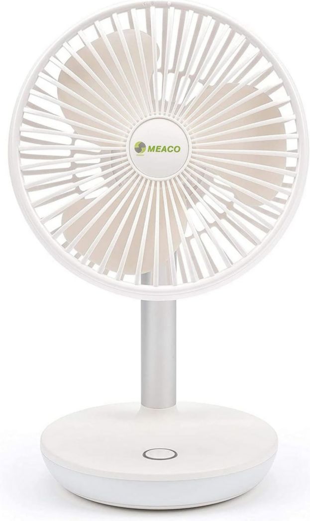 Circulateur d'air Meaco MeacoFan 1056 pour chambre à coucher, ventilateur de bureau, silencieux, économie d'énergie, refroidissement de toute la pièce – Blanc