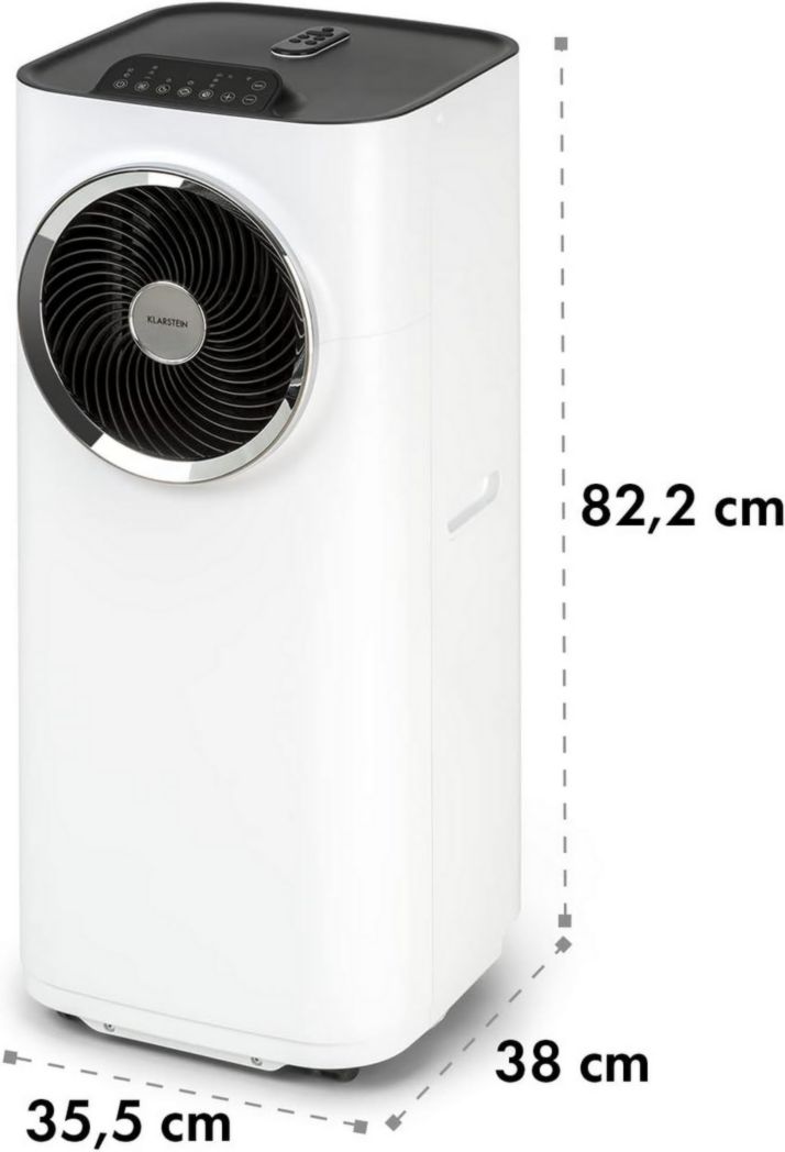 Climatiseur portable silencieux Klarstein, climatiseur portable 5 en 1, mini climatiseur, purificateur et éliminateur d'odeurs, mode nuit, déshumidificateur d'air, faible consommation, 10 000 BTU, climatiseurs