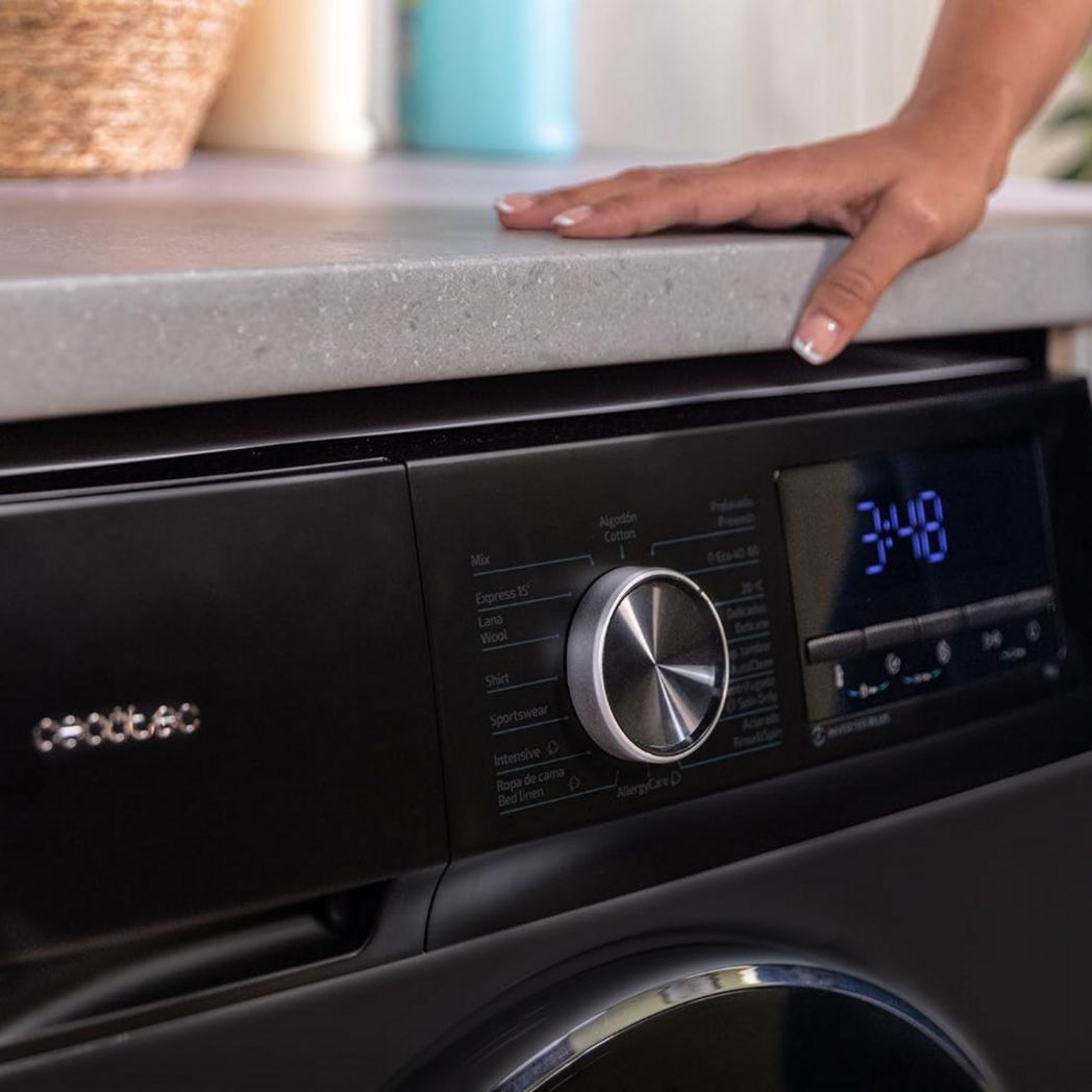 Cecotec Bolero Dresscode 10500 Inverter Steel A. Lave-linge 10 kg Acier, 1400 tr/min, moteur Inverter Plus, Vapeur, Classe A.