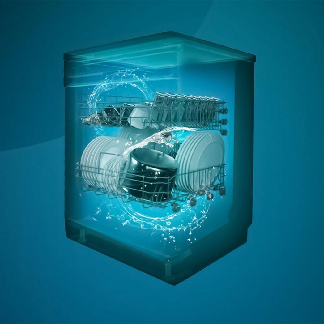 Lave-vaisselle Cecotec 60cm Bolero Aguazero 6700 B Lave-vaisselle blanc, 15 couverts, Classe B, moteur Inverter Plus, O2 Dry, Lavage Dual Zone, Plateau réglable, Turbo Dry+ et Demi-charge.