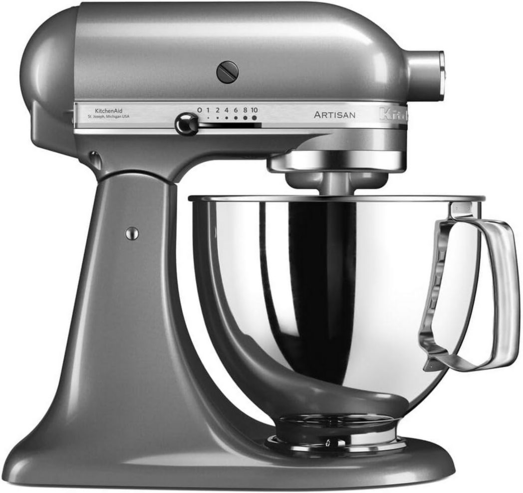 Robot pâtissier multifonction KitchenAid Artisan à tête inclinable avec 4 accessoires et bol de 4,8 L | Crème