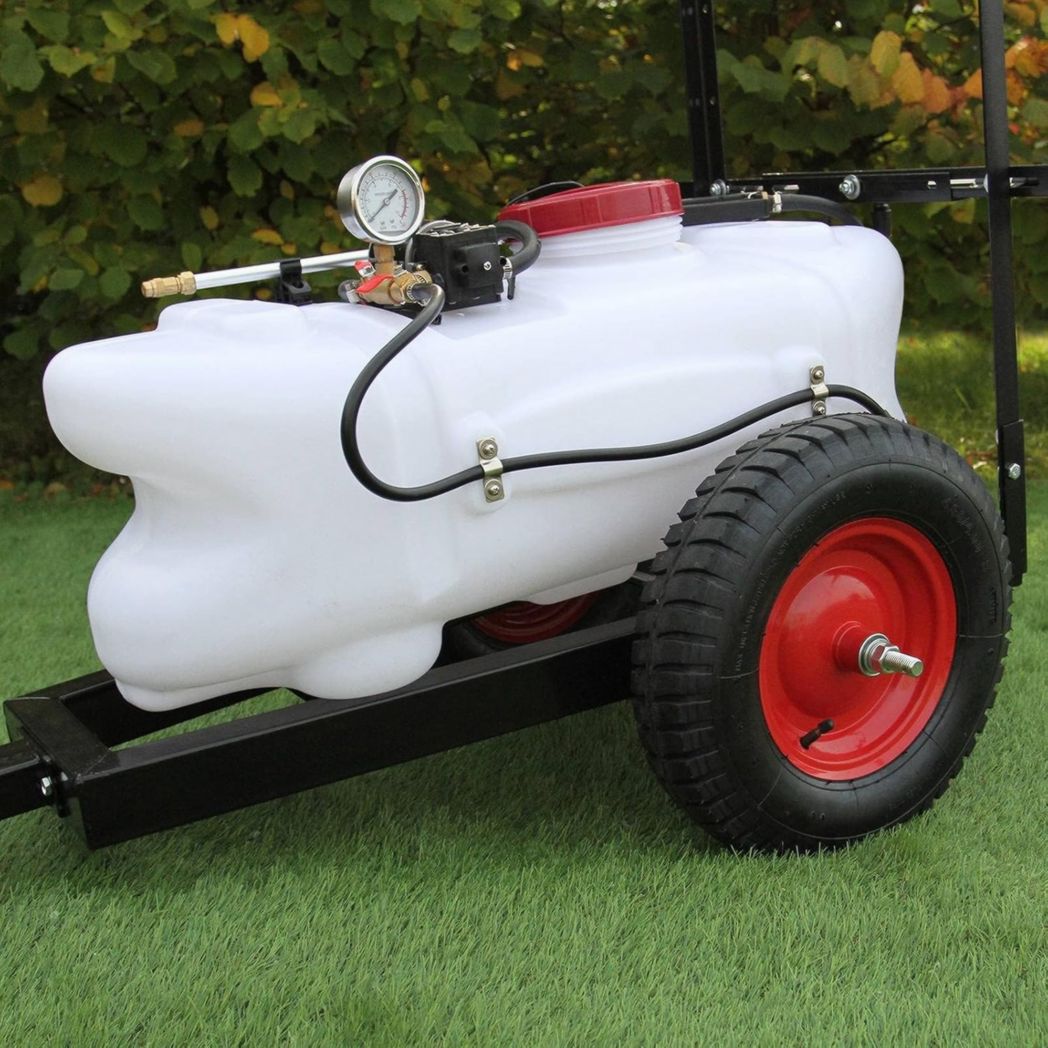 Pulvérisateur quadruple 60 L avec rampe de remorquage Maxblast 12 V, buses de pulvérisation et accessoires, engrais, pesticides, agriculture