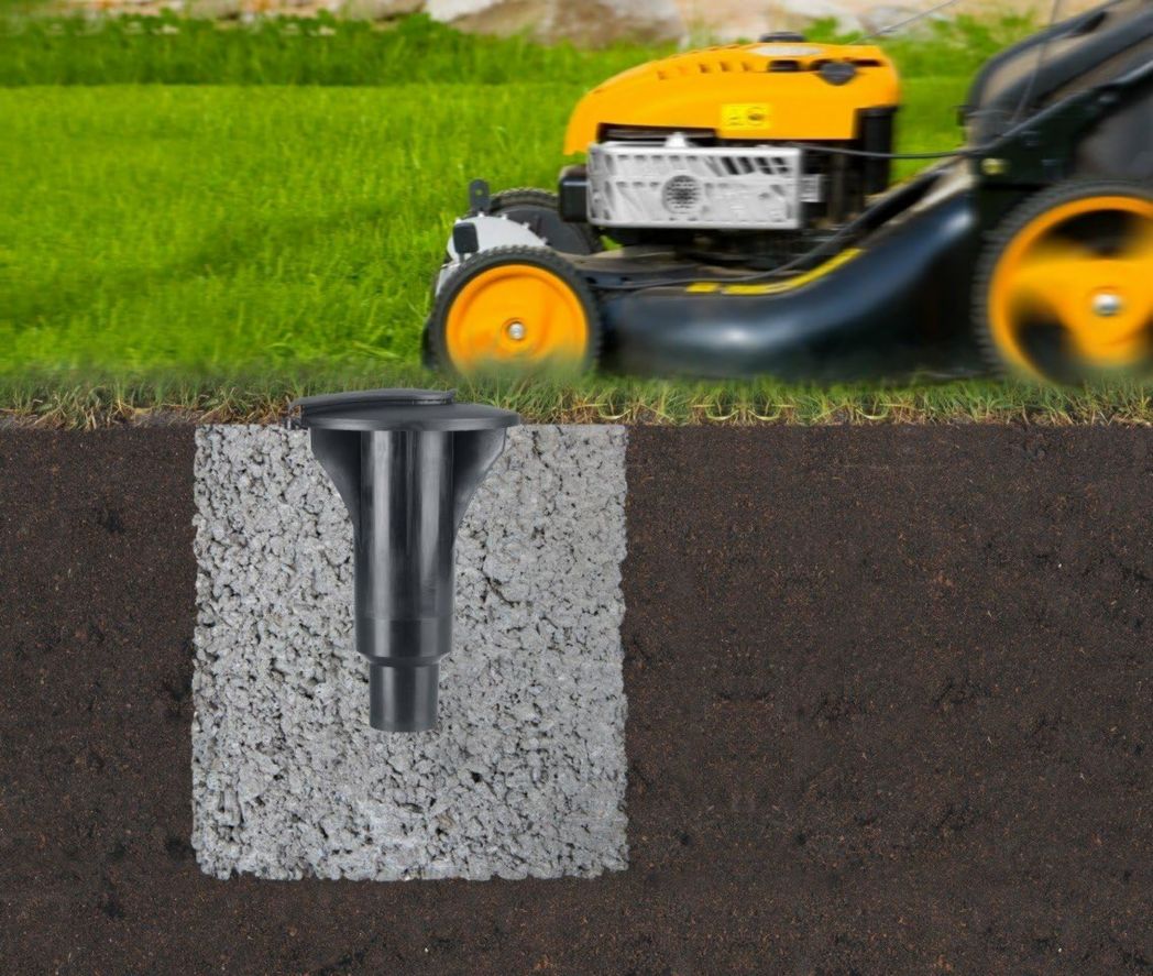 Brabantia - Séchoir à linge Lift-O-Matic - Étendoir à linge d'extérieur - Antidérapant - Résistant aux UV, 60 m - Rotation fluide - Pratique - Douille métallique à planter - Gris métallisé - 295 cm