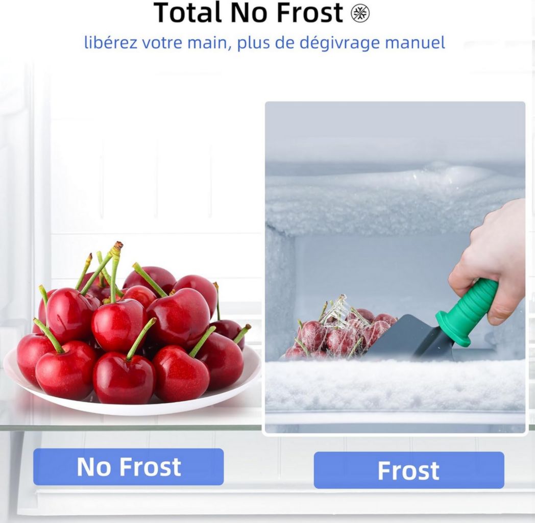 Réfrigérateur congélateur inférieur CHIQ CBM159LEBD 157 litres (109 + 48) Low Frost, faible bruit, refroidissement rapide, faible encombrement