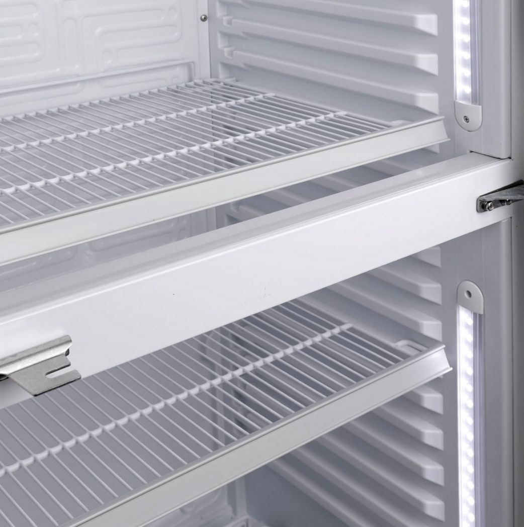 Réfrigérateur à boissons professionnel METRO GSC2360B, acier/verre, 62 x 63,6 x 175,3 cm, 347 L, avec serrure, noir