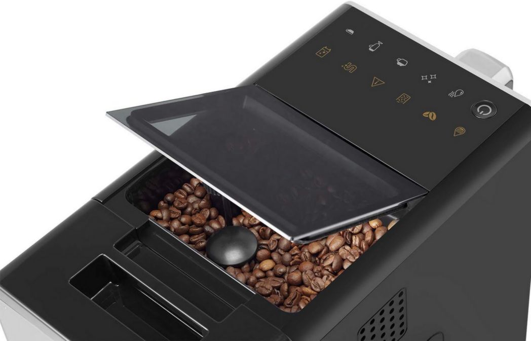 BEKO, Machine à café, expresso automatique, 1350 W / 19 bars, Capacité café : 125 g, Capacité eau : 1,4 L, Système autonettoyant, 5 niveaux de mouture, Arrêt automatique, Façade en acier inoxydable brossé