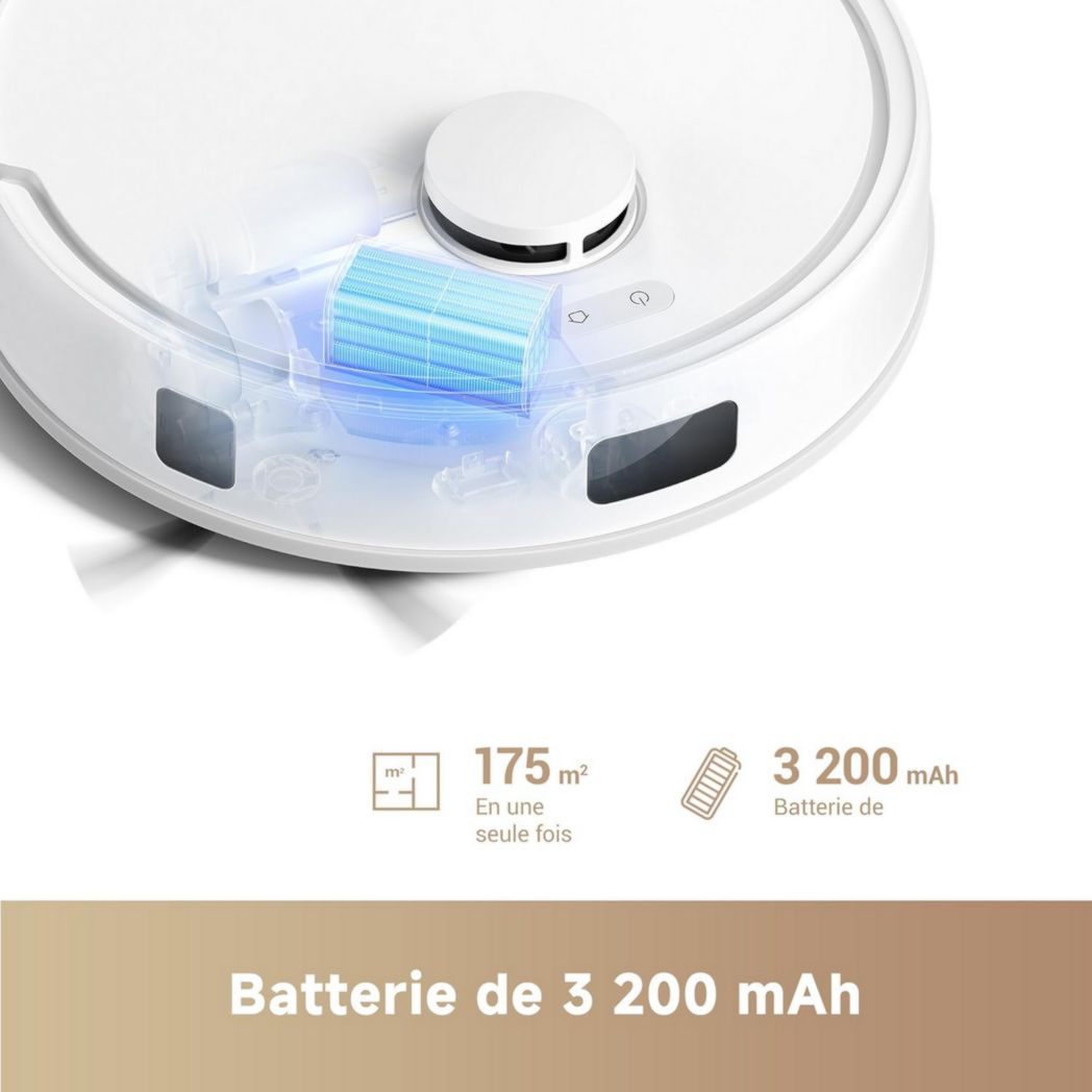 Aspirateur robot MOVA E30 Ultra avec vidage automatique, nettoyage automatique des serpillères, technologie RoboSwing, élévation de la serpillère de 10,5 mm, aspiration 7 000 Pa
