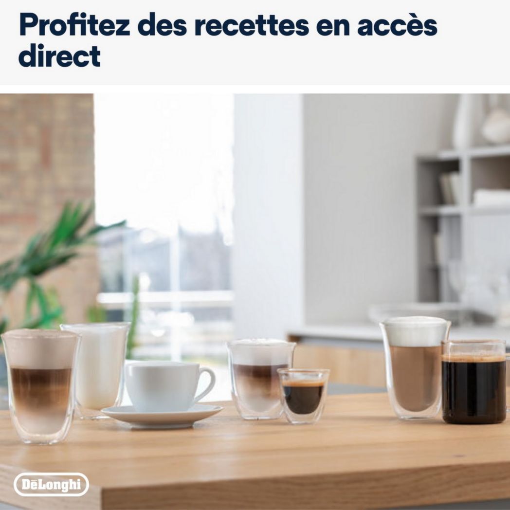 Machine à café à grains De'Longhi Eletta Evo ECAM46.860.B, expresso et cappuccino, écran tactile LCD, noir