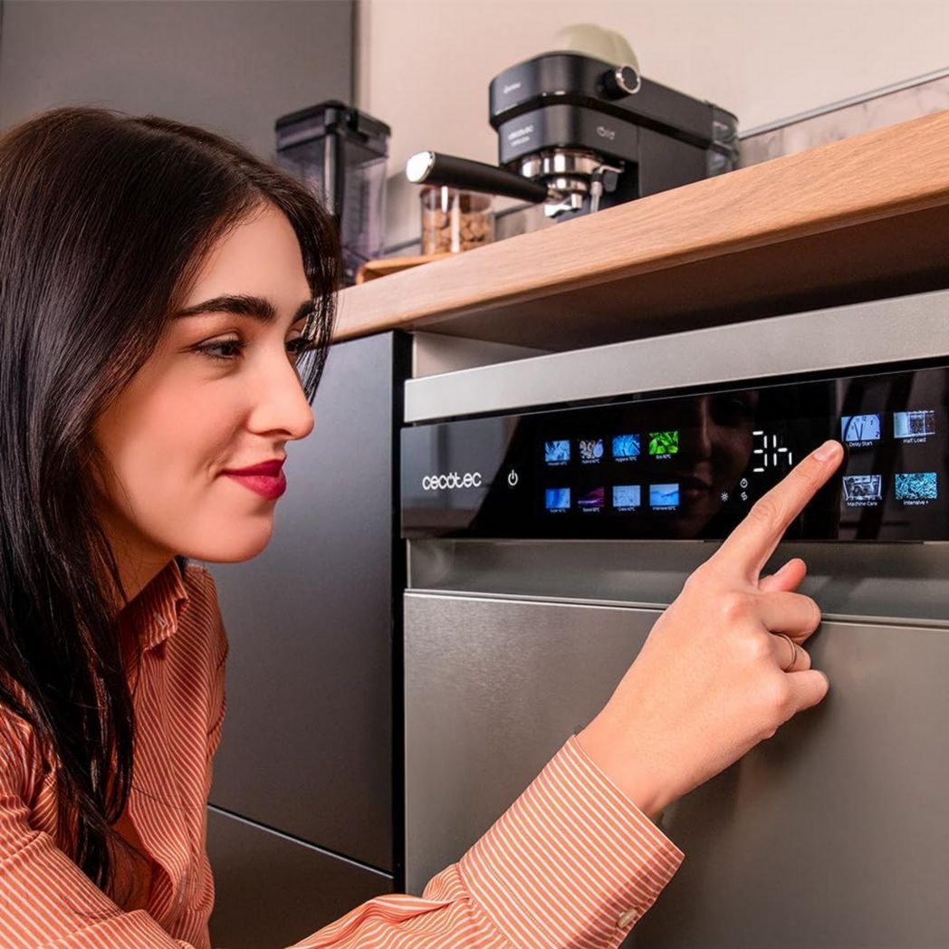Lave-vaisselle Cecotec 60cm Bolero Aguazero 6700 B Lave-vaisselle blanc, 15 couverts, Classe B, moteur Inverter Plus, O2 Dry, Lavage Dual Zone, Plateau réglable, Turbo Dry+ et Demi-charge.