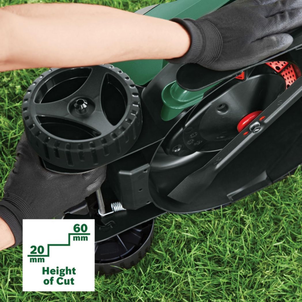 Tondeuse à gazon sans fil Bosch CityMower 18V-32-300 (18 V, 1 batterie 4,0 Ah, moteur sans balais, largeur de coupe : 32 cm, tond jusqu'à 300 m², dans un carton)