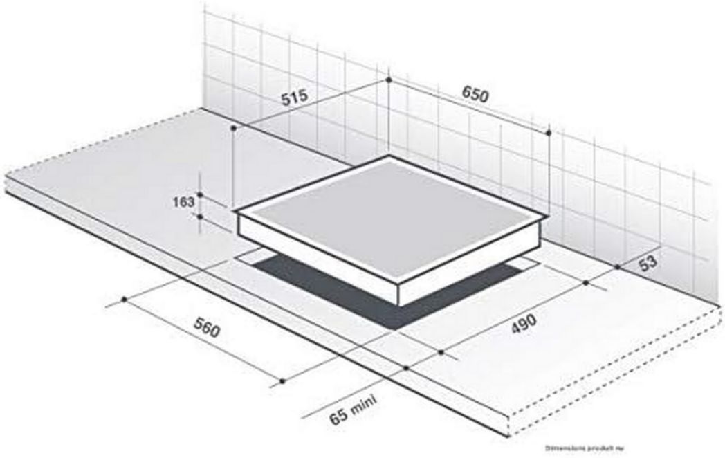 DE DIETRICH DPI7602BM Plaque de cuisson mixte noire