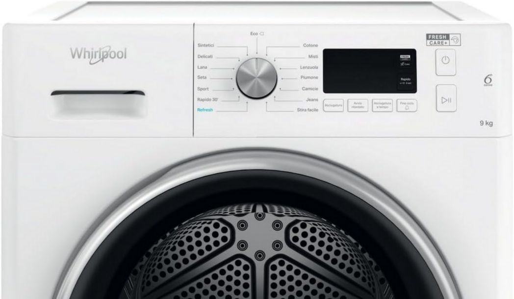 Sèche-linge à pompe à chaleur Whirlpool 9 kg FFT M11 9 x 2BS IT R, Classe énergétique A++, Largeur 59,5 cm, Hauteur 84,9 cm, Profondeur 64,9 cm