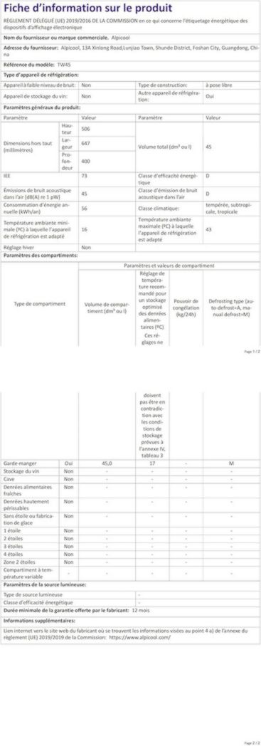 Glacière à compresseur AAOBOSI 46 L, glacière électrique à deux zones, 12 V/24 V et 100-240 V, réfrigérateur de camping, -20 °C à 20 °C, pour voiture, camion, bateau, camping-car