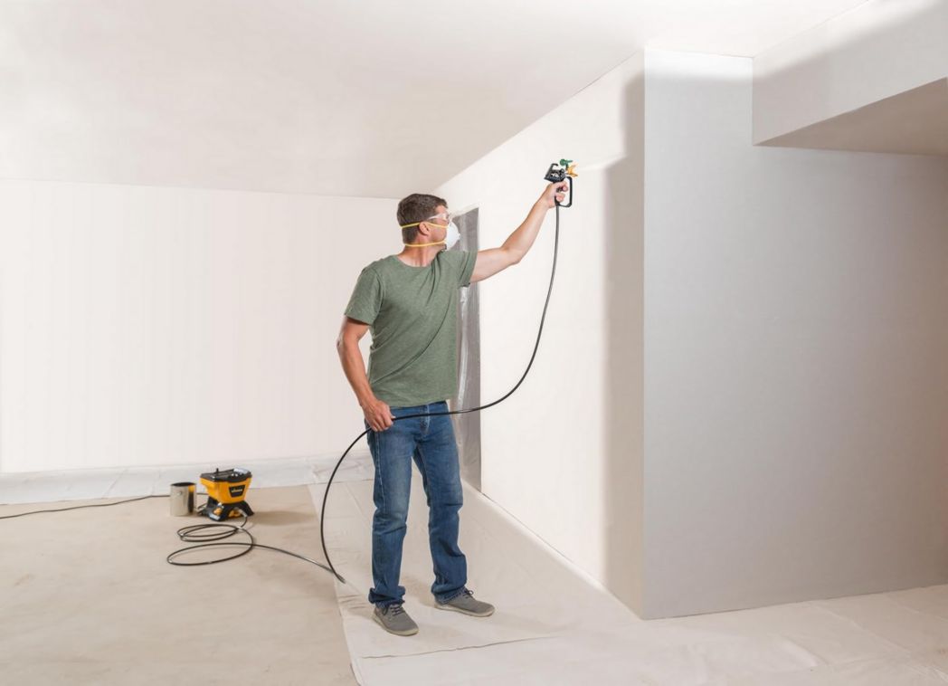 Pistolet à peinture airless WAGNER Control 150 M pour peintures murales, vernis, lasures, protection du bois et anticorrosion en intérieur et extérieur, volume du réservoir 5500 ML