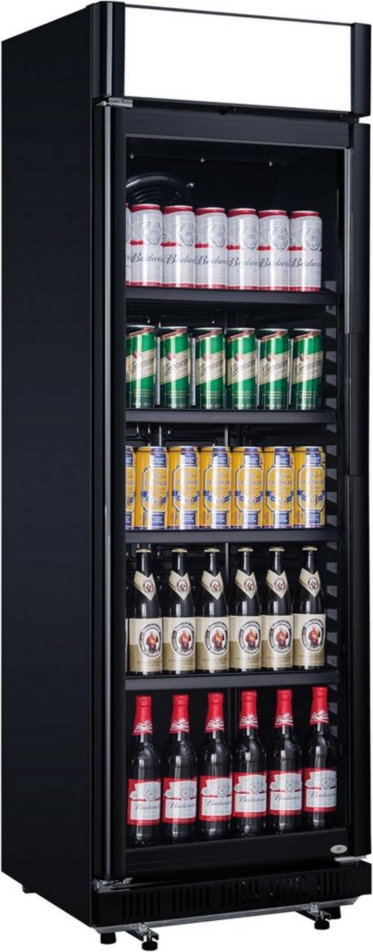 Réfrigérateur à boissons professionnel METRO GSC2360B, acier/verre, 62 x 63,6 x 175,3 cm, 347 L, avec serrure, noir