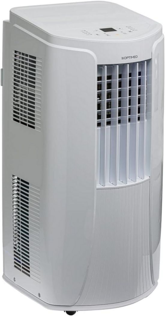 Climatiseur mobile OPTIMEO OPC-C02-121 3500 W blanc, 5 niveaux de protection spéciaux, silencieux et roues intégrées