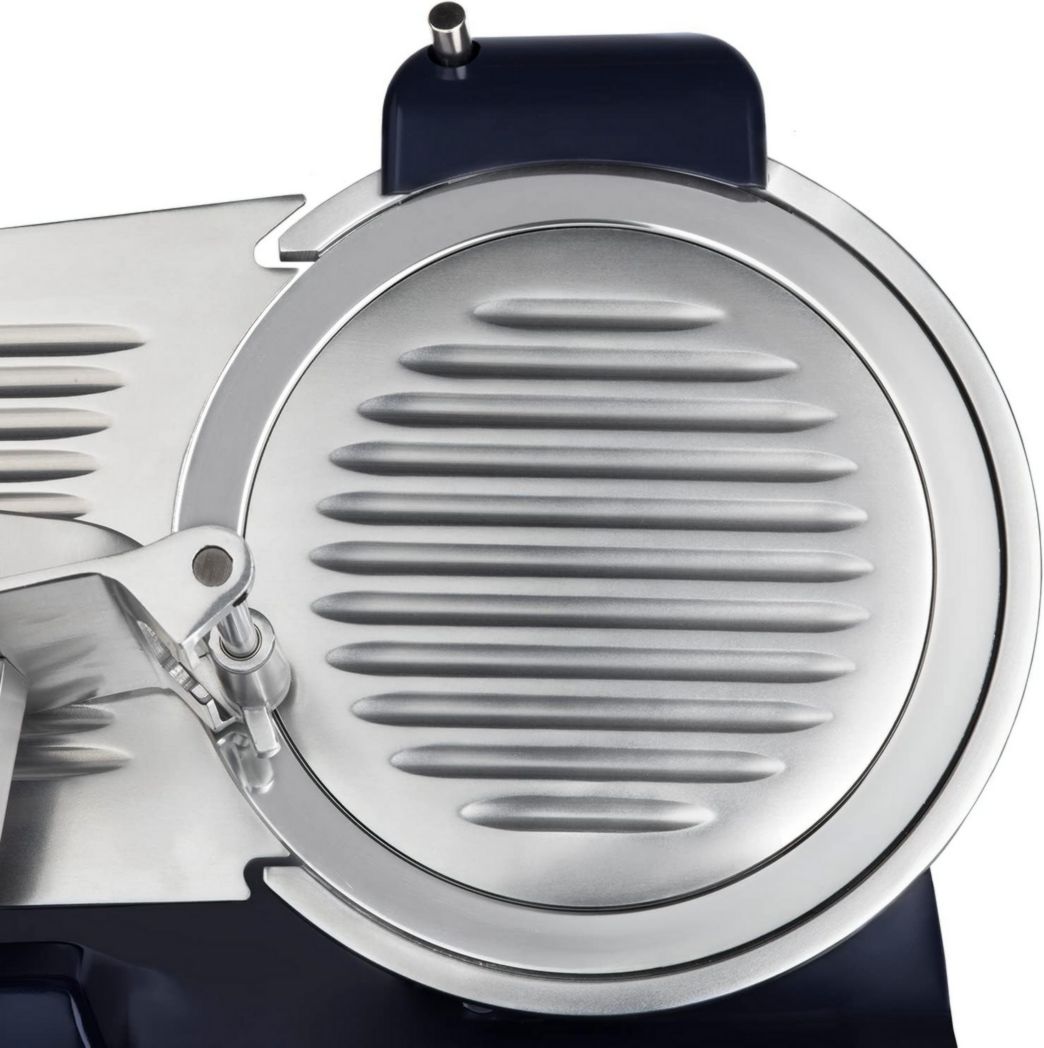 Trancheuse à viande électrique H.Koenig MSX254, Charcuterie, Professionnelle, Précise, Coupe 0-12 mm, Lame 25 cm, Aiguiseur intégré, Grand plateau, 282 tr/min, Rouge