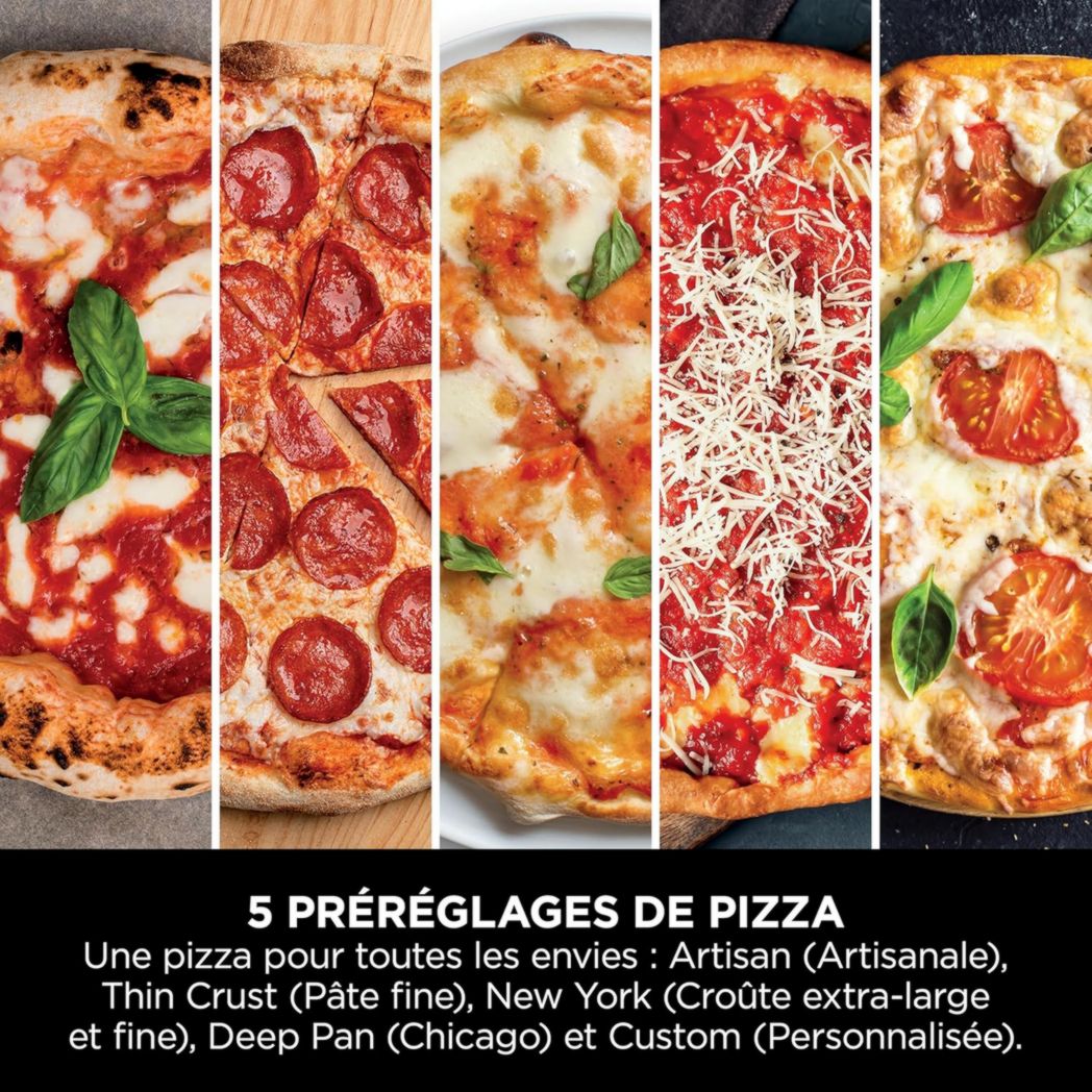 Four à pizza électrique d'extérieur Ninja Woodfire 8 en 1, rôtissoire et fumoir barbecue avec grille, plaque Pro-Heat, pierre à pizza, granulés de bois et pelle, 6 réglages, orange foncé OO101EU