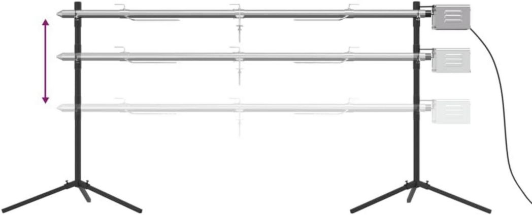 Barbecue automatique vidaXL avec moteur en acier inoxydable 150 x 46,5 x 82,5 cm, grill, fumoir, barbecue d'extérieur, barbecue au charbon de bois, barbecue électrique