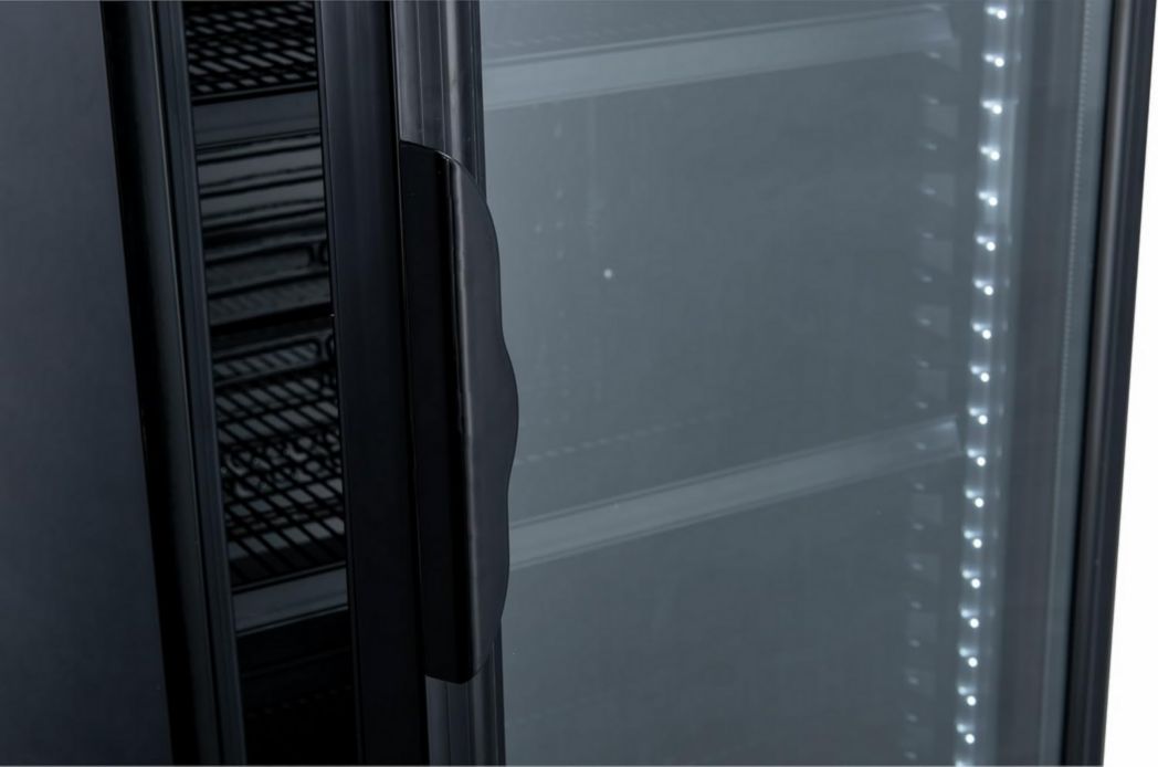 Réfrigérateur à boissons professionnel METRO GSC2360B, acier/verre, 62 x 63,6 x 175,3 cm, 347 L, avec serrure, noir