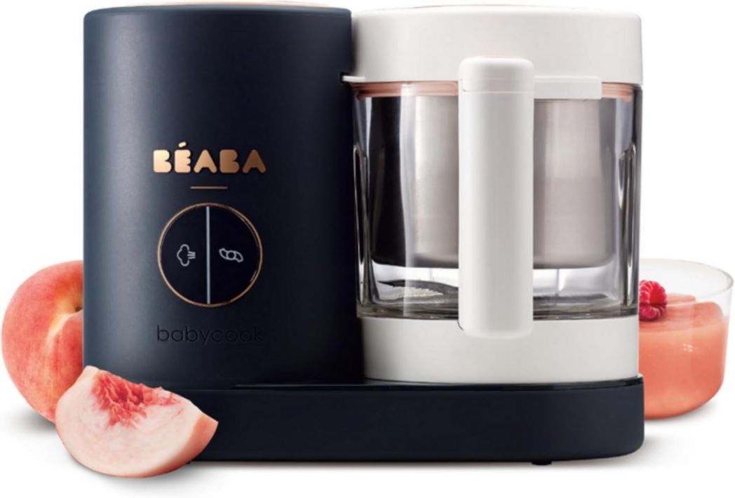 BÉABA, Babycook Néo, Mixeur et Cuiseur Vapeur 6 en 1, Robot Cuiseur Bébé Fabriqué en France, Bol en Verre, Cuve en Inox, Grande Capacité, Diversification des Aliments, Petits Pots Bébé Maison, Rapide, Eucalyptus