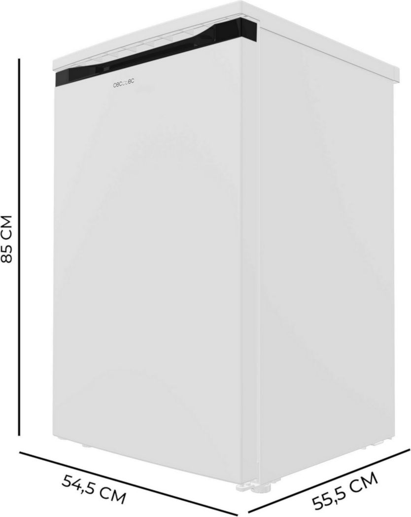 Congélateur vertical en acier inoxydable Cecotec Bolero CoolMarket TF 87 87 litres. Congélateur vertical en acier inoxydable de 83,6 cm de haut et 50,6 cm de large avec une grande capacité et une classe énergétique E.