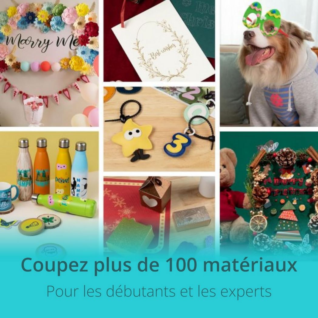 Machine de découpe LOKLiK iCraft - Machine de découpe pour personnaliser textiles, mugs, sacs, autocollants et décorations. Compatible avec le flex, le papier, le cuir, le carton et bien plus encore. (Blanc)