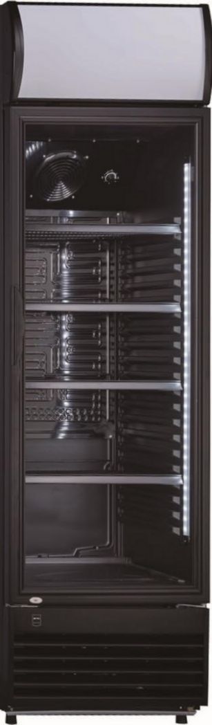 Réfrigérateur à boissons professionnel METRO GSC2360B, acier/verre, 62 x 63,6 x 175,3 cm, 347 L, avec serrure, noir