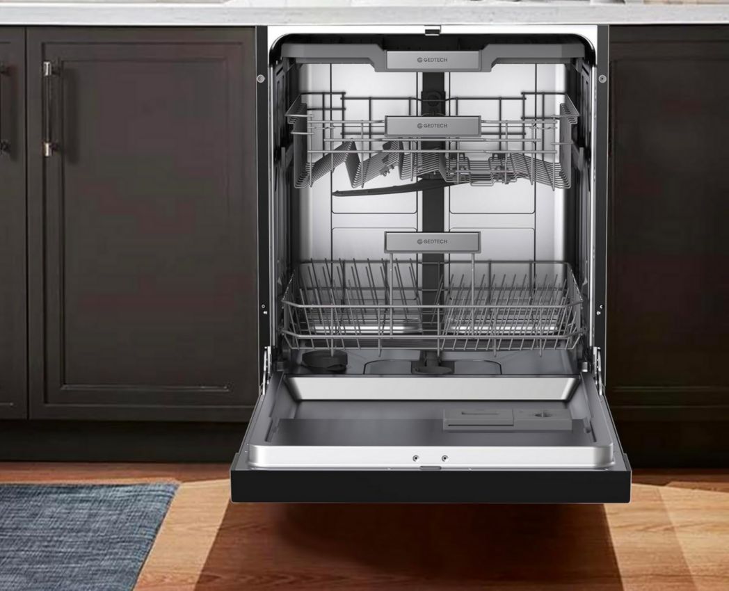 Lave-vaisselle GEDTECH GLV1542DX 15 ch - Tiroir à couverts - 42 dB - Ultra silencieux - Départ différé - Éco - Intensif - Rapide - Faible consommation - Classe C - Inox foncé - Protection enfant